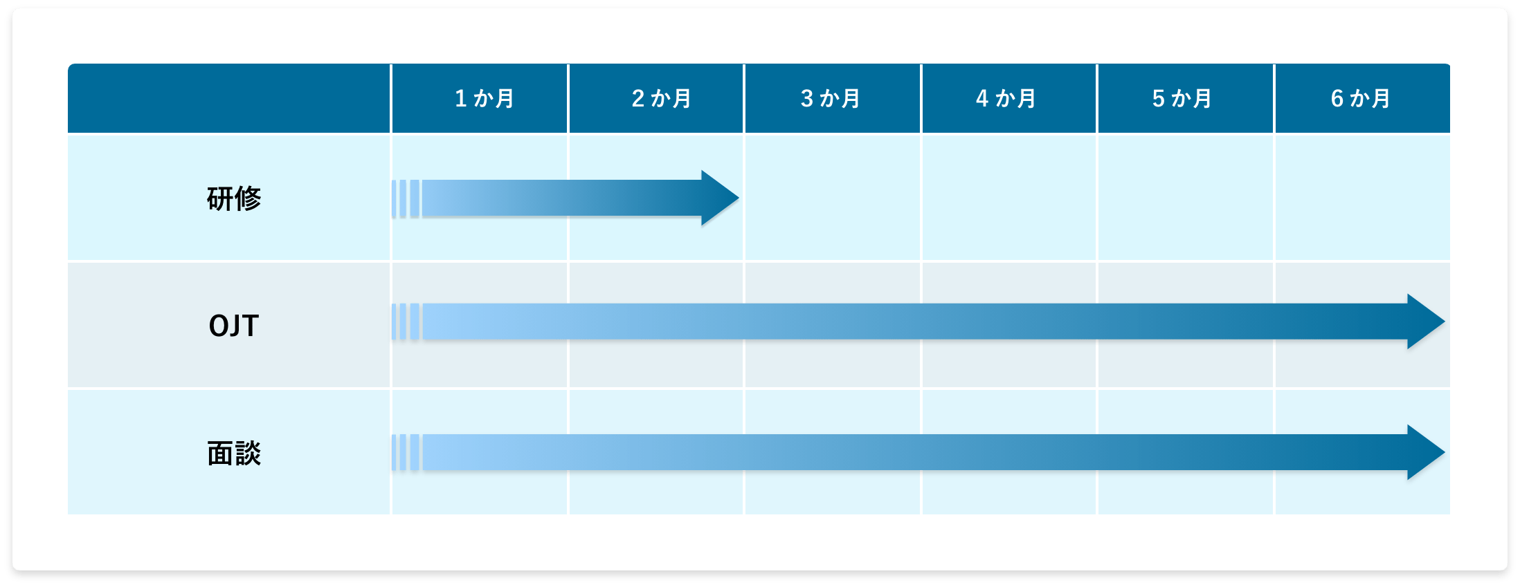 Distant View Group研修スケジュール表